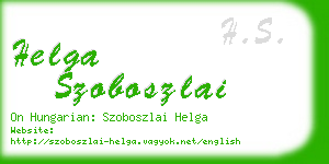 helga szoboszlai business card